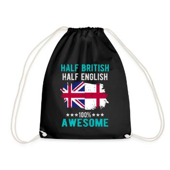 Moitié britannique moitié anglais - Sac de sport léger - noir - Devant