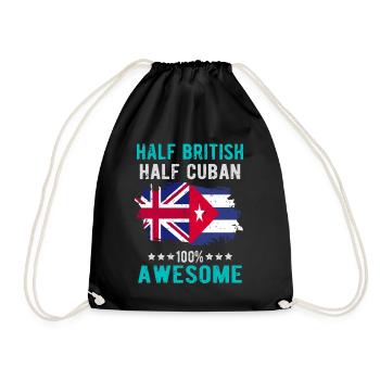 Moitié britannique moitié cubain - Sac de sport léger - noir - Devant