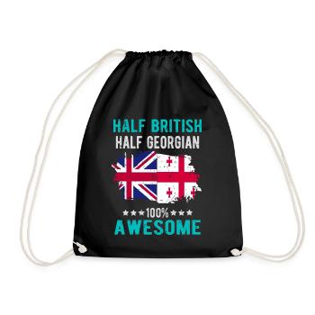 Moitié britannique moitié géorgien - Sac de sport léger - noir - Devant