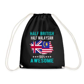 Moitié britannique moitié malaisien - Sac de sport léger - noir - Devant
