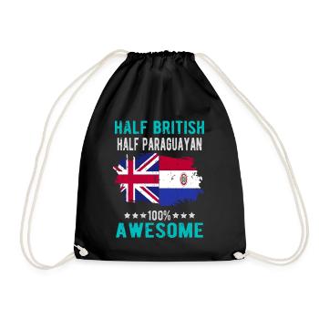 Moitié britannique moitié paraguayen - Sac de sport léger - noir - Devant