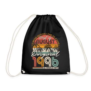 Août 1996 Vintage Anniversaire Rétro - Sac de sport léger - noir - Devant