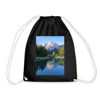 Jasna Lake Kranjska Gora Slovenia - Drawstring Bag - black - Front