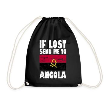 Drapeau de l’Angola - Sac de sport léger - noir - Devant
