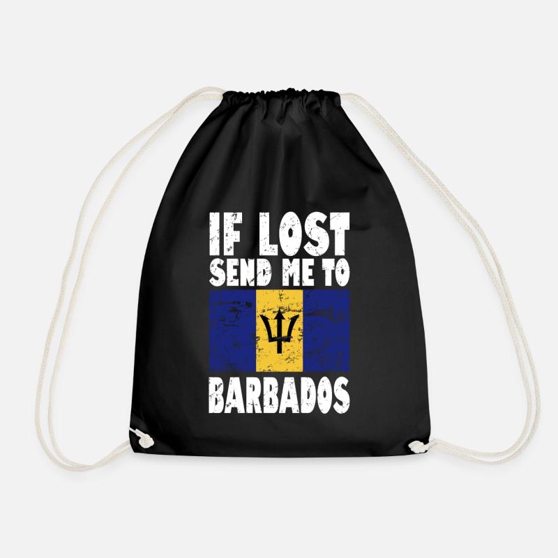 Barbados Flagge Spruch - Turnbeutel - Schwarz