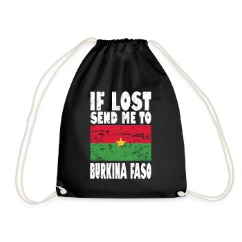 Slogan du drapeau du Burkina Faso - Sac de sport léger - noir - Devant