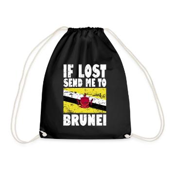 Brunei Flagge Spruch - Turnbeutel - Schwarz - Vorne