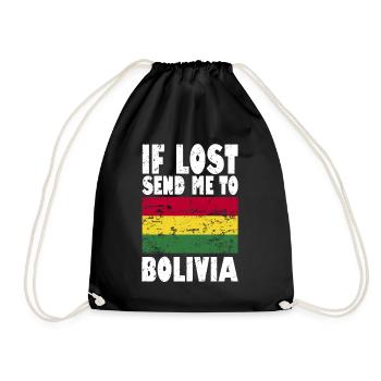 Drapeau de la Bolivie - Sac de sport léger - noir - Devant