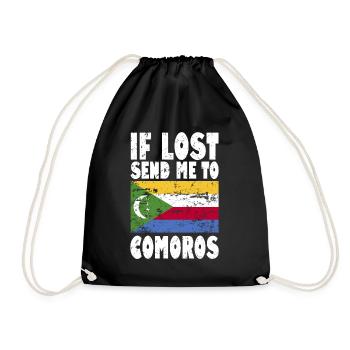 Comoro's flag saying - Drawstring Bag - black - Front