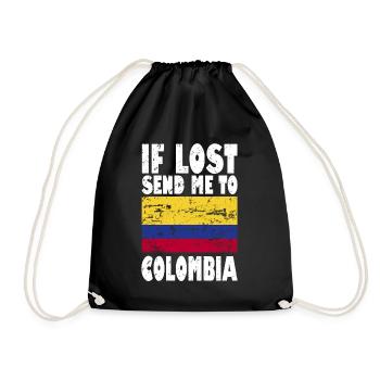 Drapeau de la Colombie - Sac de sport léger - noir - Devant