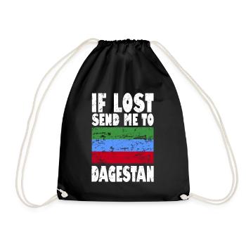 Drapeau du Daghestan - Sac de sport léger - noir - Devant