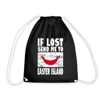 Easter Island Flag Saying - Drawstring Bag - black - Front