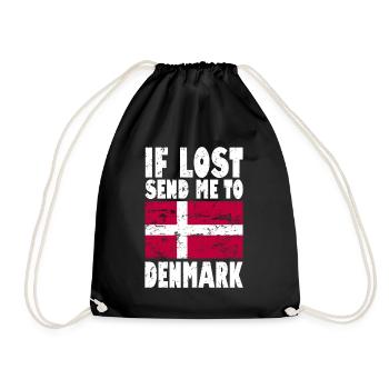 Dicton du drapeau du Danemark - Sac de sport léger - noir - Devant