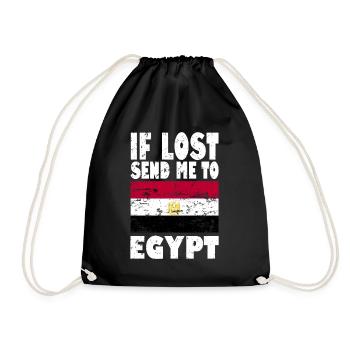 Egypt Flag Saying - Drawstring Bag - black - Front