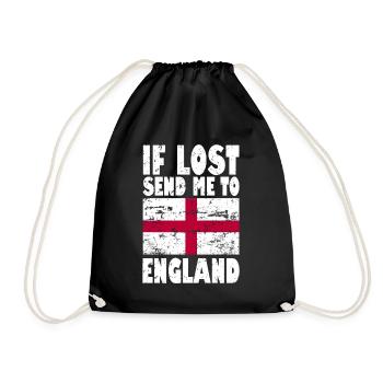 England Flag Saying - Drawstring Bag - black - Front