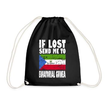 Drapeau de la Guinée équatoriale - Sac de sport léger - noir - Devant