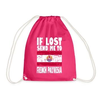 Français Drapeau de la Polynésie - Sac de sport léger - fuchsia - Devant