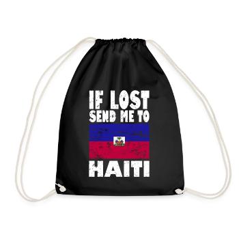 Slogan du drapeau d’Haïti - Sac de sport léger - noir - Devant