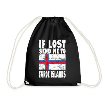 Drapeau des îles Féroé - Sac de sport léger - noir - Devant