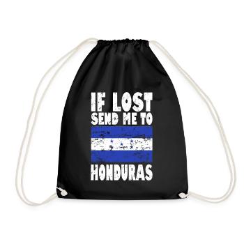 Honduras Flag Saying - Drawstring Bag - black - Front