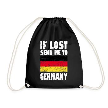 Germany Flag Slogan - Drawstring Bag - black - Front