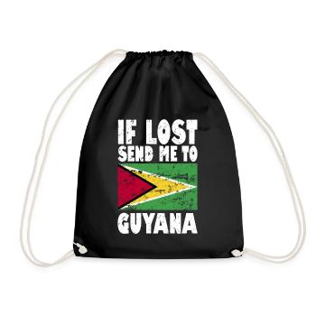 Drapeau du Guyana - Sac de sport léger - noir - Devant