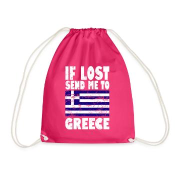 Drapeau de la Grèce - Sac de sport léger - fuchsia - Devant