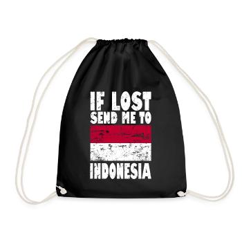 Drapeau de l’Indonésie - Sac de sport léger - noir - Devant