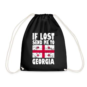 Drapeau de géorgie Disant - Sac de sport léger - noir - Devant