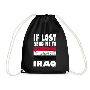Slogan du drapeau irakien - Sac de sport léger - noir - Devant