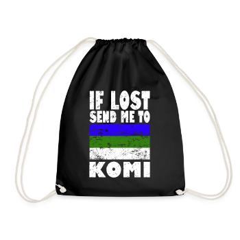 Komi Flag Saying - Drawstring Bag - black - Front
