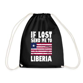 Libya Flag Saying - Drawstring Bag - black - Front