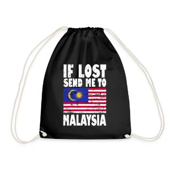 Drapeau de la Malaisie - Sac de sport léger - noir - Devant