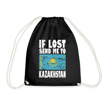 Drapeau du Kazakhstan - Sac de sport léger - noir - Devant