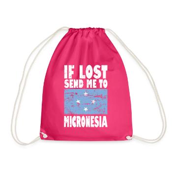 Drapeau de micronésie - Sac de sport léger - fuchsia - Devant