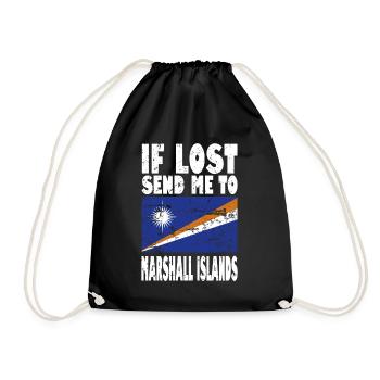 Marshall Islands Flag Saying - Drawstring Bag - black - Front