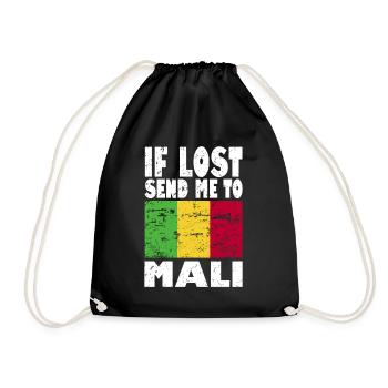 Slogan du drapeau du Mali - Sac de sport léger - noir - Devant