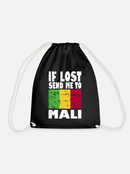 Slogan du drapeau du Mali - Sac de sport léger - noir