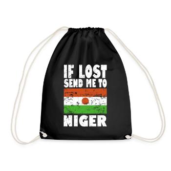 Niger Flagge Spruch - Turnbeutel - Schwarz - Vorne