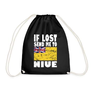 Dicton du drapeau de Niue - Sac de sport léger - noir - Devant