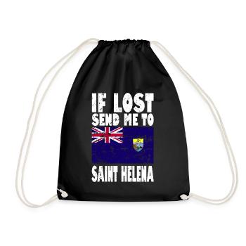 Saint Helena Flag Saying - Drawstring Bag - black - Front