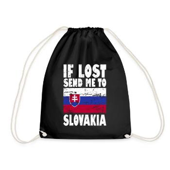 Slowakei Flagge Spruch - Turnbeutel - Schwarz - Vorne