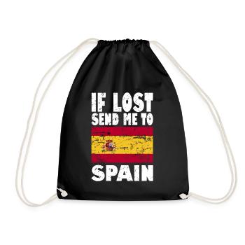 Drapeau de l’Espagne - Sac de sport léger - noir - Devant
