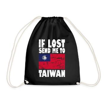 Drapeau de Taïwan - Sac de sport léger - noir - Devant