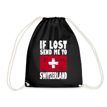 Slogan du drapeau suisse - Sac de sport léger - noir - Devant