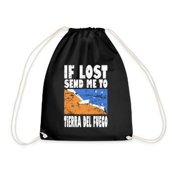 Drapeau de la Terre de Feu - Sac de sport léger - noir - Devant