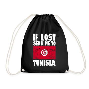 Slogan du drapeau tunisien - Sac de sport léger - noir - Devant