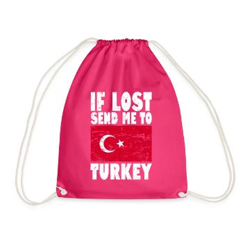 Drapeau de la Turquie - Sac de sport léger - fuchsia - Devant