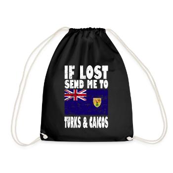 Drapeau des îles Turques et Caïques - Sac de sport léger - noir - Devant