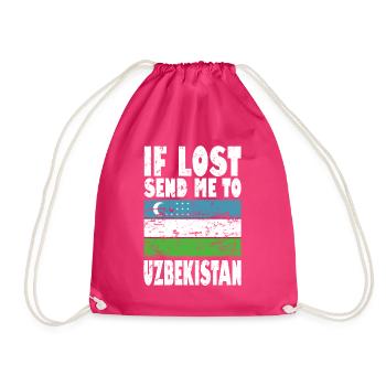Drapeau de l’Ouzbékistan - Sac de sport léger - fuchsia - Devant